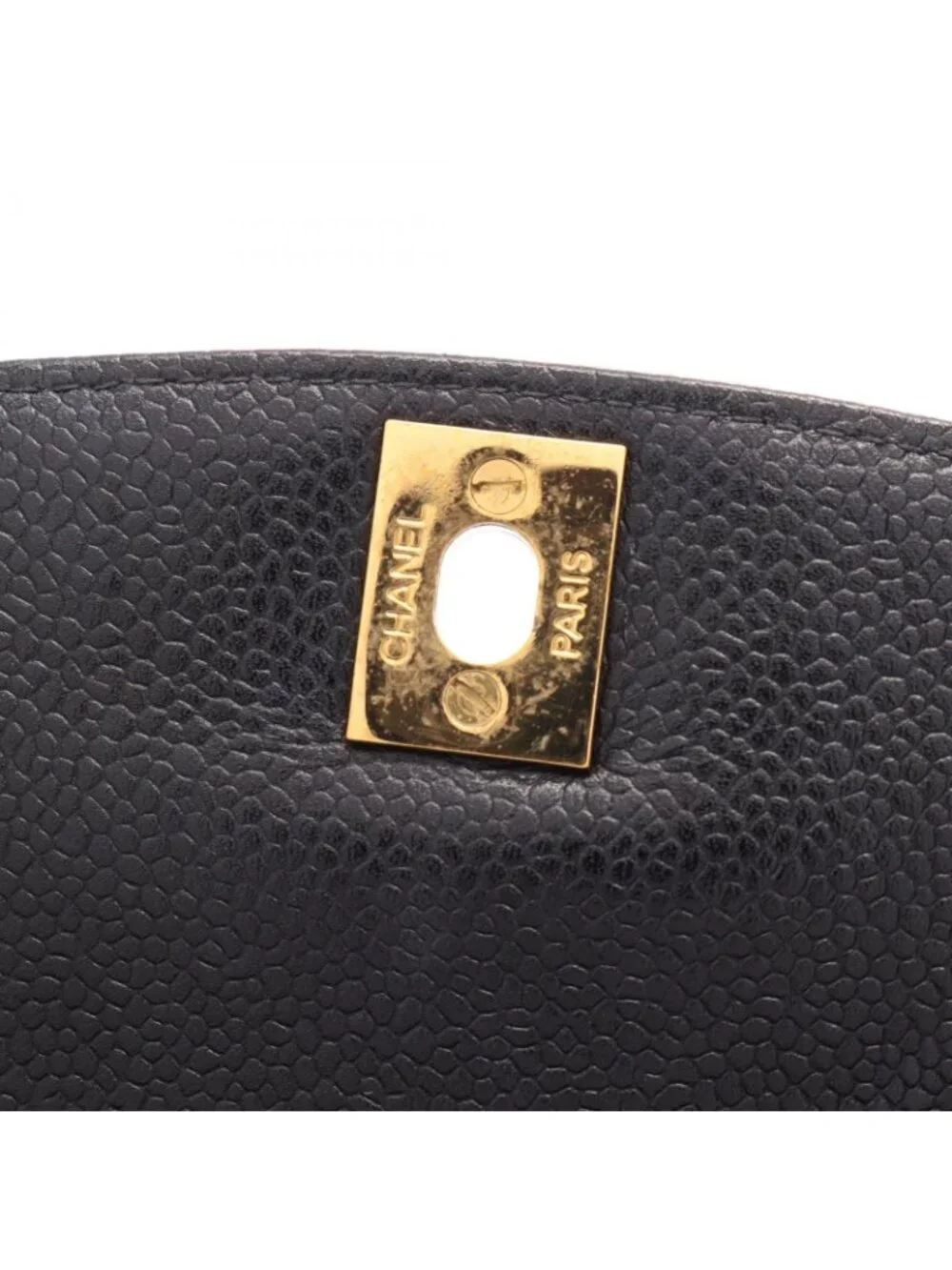 Chanel Shoulder Bag Quilted Diana Flap Black Caviar Leather Chain